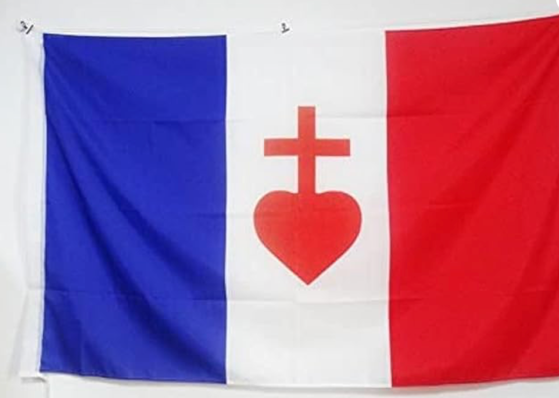 Drapeau du Cœur Sacré de Jésus